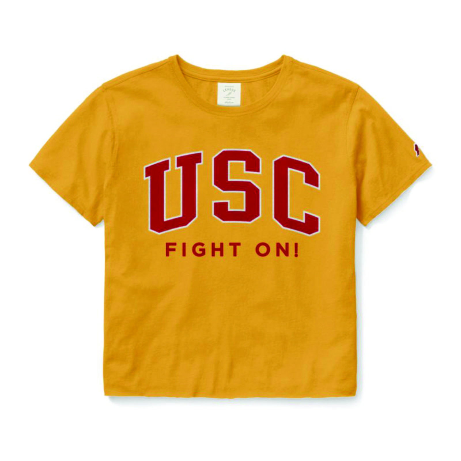USC Fight On! Womens Clothesline Crop SS Tee image01